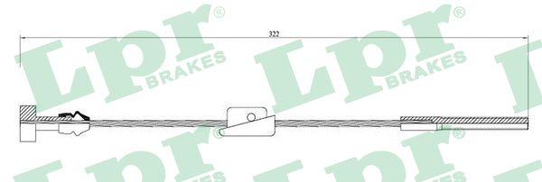 LPR Håndbremsekabel c0247b for FORD