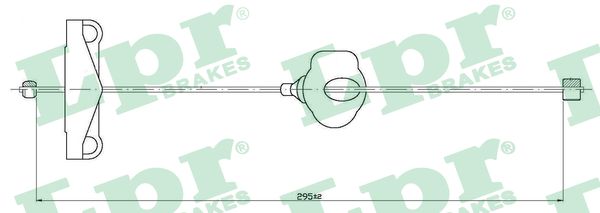 LPR Håndbremsekabel c0261b for FORD