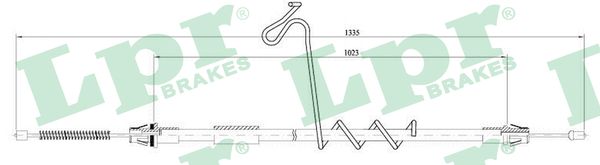 LPR Håndbremsekabel c0286b for FORD
