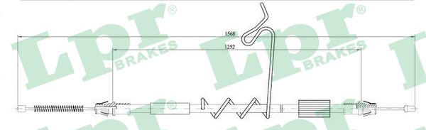 LPR Håndbremsekabel c0291b for FORD