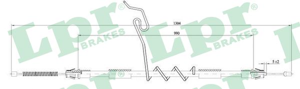 LPR Håndbremsekabel c0296b for FORD