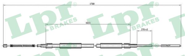 LPR Håndbremsekabel c0306b for VW