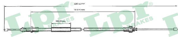 LPR Håndbremsekabel c0334b for RENAULT