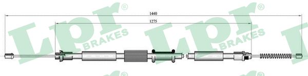 LPR Håndbremsekabel c0342b for LANCIA