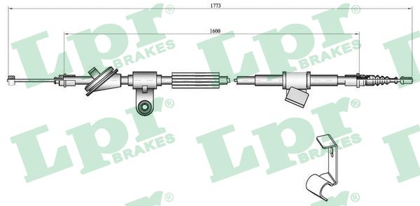 LPR Håndbremsekabel c0347b for FIAT