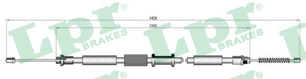 LPR Håndbremsekabel c0343b for FIAT