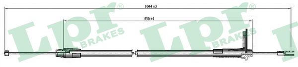 LPR Håndbremsekabel c0415b for MERCEDES-BENZ