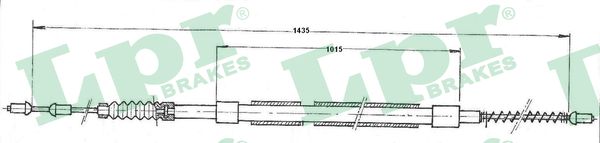 LPR Håndbremsekabel c0438b for MERCEDES-BENZ