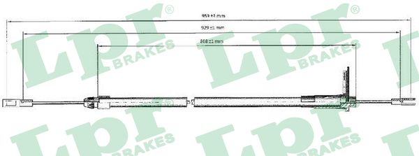 LPR Håndbremsekabel c0440b for MERCEDES-BENZ