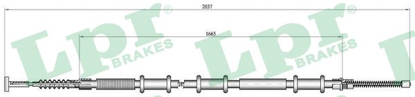 LPR Håndbremsekabel c0470b for FIAT