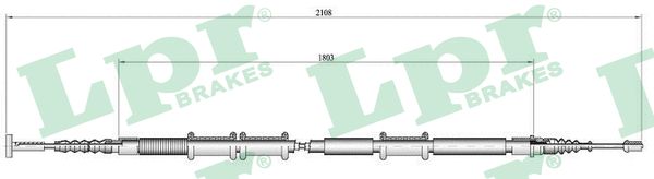 LPR Håndbremsekabel c0473b for FIAT