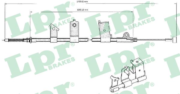 LPR Håndbremsekabel c0475b for NISSAN