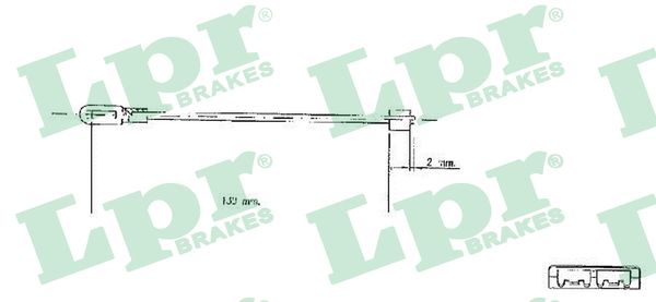 LPR Håndbremsekabel c0578b for OPEL CHEVROLET