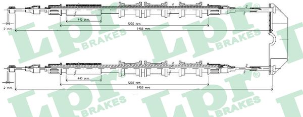 LPR Håndbremsekabel c0583b for OPEL HOLDEN