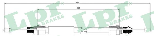 LPR Håndbremsekabel c0628b for PEUGEOT