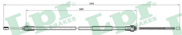 LPR Håndbremsekabel c0687b for RENAULT