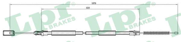 LPR Håndbremsekabel c0694b for RENAULT