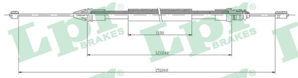 LPR Håndbremsekabel c0710b for RENAULT