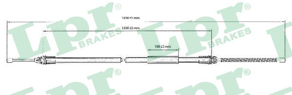 LPR Håndbremsekabel c0720b for RENAULT