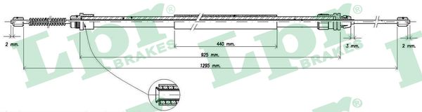 LPR Håndbremsekabel c0740b for RENAULT
