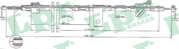 LPR Håndbremsekabel c0834b for SUZUKI