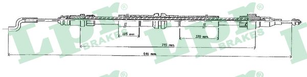 LPR Håndbremsekabel c0898b for VW