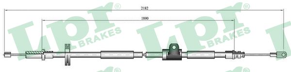 LPR Håndbremsekabel c0923b for VOLVO