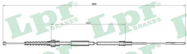 LPR Håndbremsekabel c0933b for VW
