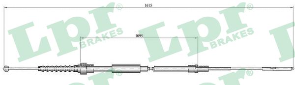 LPR Håndbremsekabel c0942b for VW