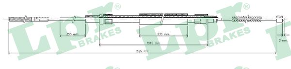 LPR Håndbremsekabel c0960b for VW