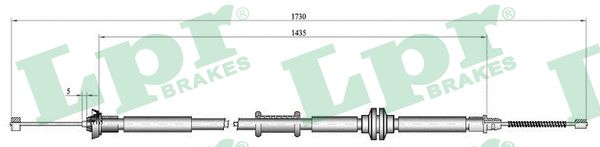 LPR Håndbremsekabel c1012b