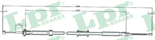 LPR Håndbremsekabel c1084b for FORD