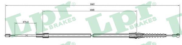 LPR Håndbremsekabel c1444b for VW
