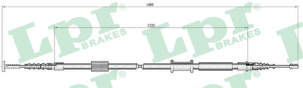 LPR Håndbremsekabel c1448b for FIAT SUZUKI