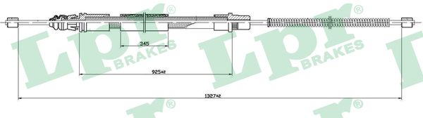 LPR Håndbremsekabel c1463b for RENAULT