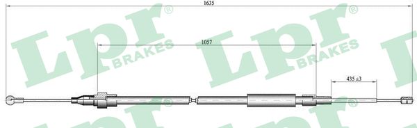 LPR Håndbremsekabel c1518b for AUDI