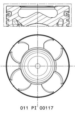 MAHLE Stempel 011pi00117002 for OPEL