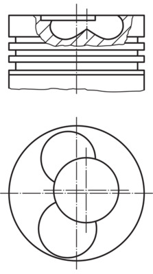MAHLE Stempel 030 41 00 til cylinder 3-4 for CUPRA