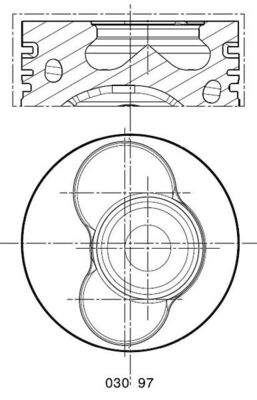 MAHLE Stempel 030 97 02 til cylinder 1-2