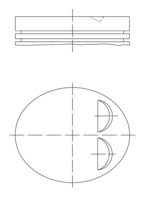 MAHLE Stempel 039pi00122000 for PEUGEOT