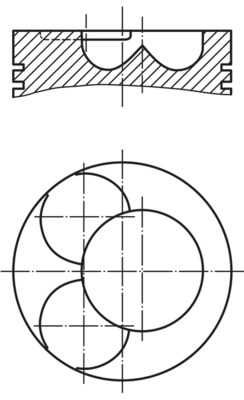 MAHLE Stempel 028 07 00 til cylinder 3-4 for CUPRA