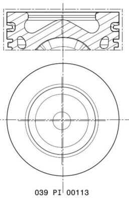 MAHLE Stempel 039pi00113000 for PEUGEOT FORD VOLVO