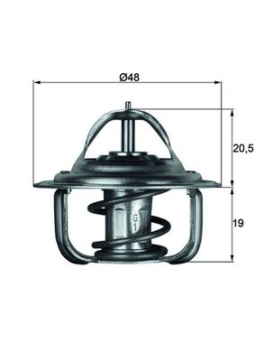 MAHLE Termostat, kølemiddel tx183d for CHRYSLER PLYMOUTH