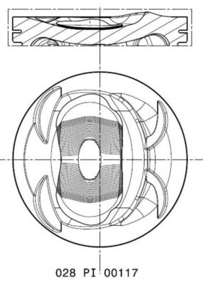 MAHLE Stempel 028pi00117000 for CUPRA VW