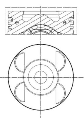 MAHLE Stempel 001pi00105000 for MERCEDES-BENZ