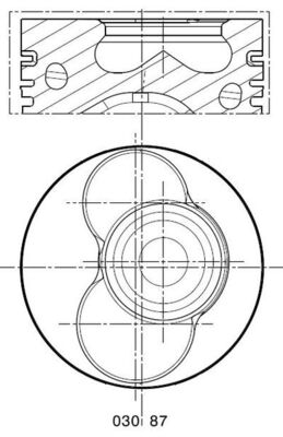 MAHLE Stempel 030 87 00 til cylinder 3-4 for CUPRA