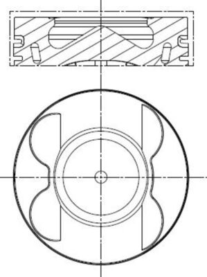 MAHLE Stempel 001pi00178000 til cylinder 1-3 for MERCEDES-BENZ