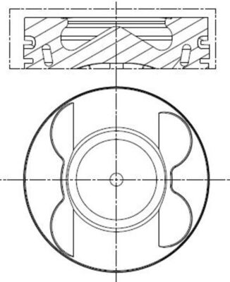 MAHLE Stempel 001pi00190000 til cylinder 4-6 for MERCEDES-BENZ