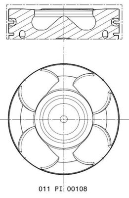 MAHLE Stempel 011pi00108000 for OPEL FIAT