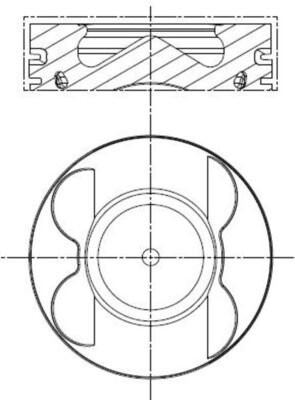 MAHLE Stempel 001pi00106000 til cylinder 1-3 for MERCEDES-BENZ